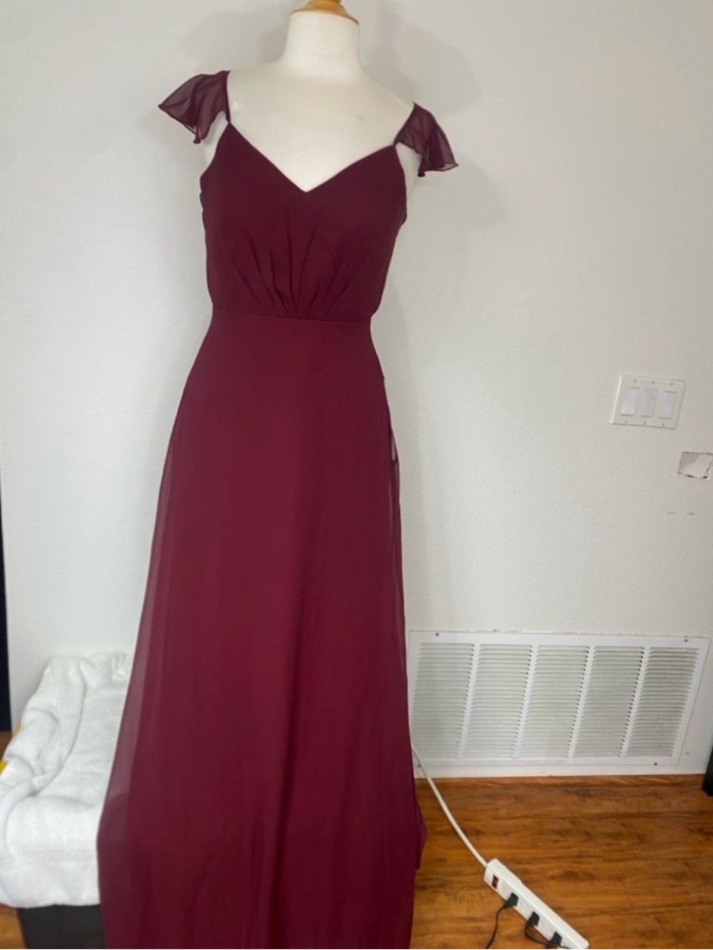 Birdy Grey Womens Berry Long Dress Size Medium Party Wedding Bridesmaid Prom
